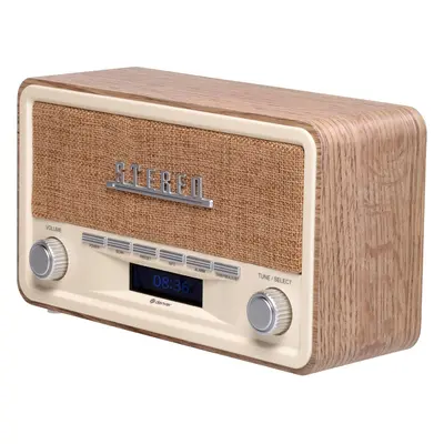 (Light Wood) Denver DAB-18 Vintage Stereo DAB/DAB+ & FM Radio