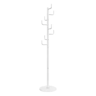 vidaXL Coat Stand Coat Rack Clothes Stand Coat Hanger White Powder-coated Iron