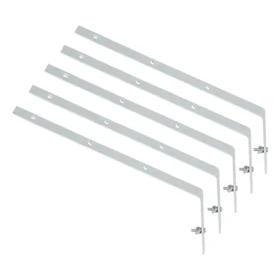 Gutter Top Rafter Bracket Universal Galvanised Steel Fascia Support Fixings (Pack of 5, 300mm)