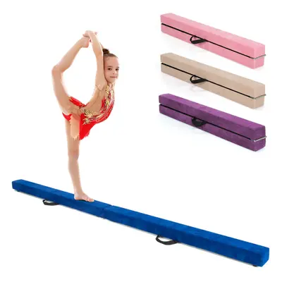 7FT Folding Gymnastic Beam Portable Floor Balance Beam w/ Carrying Handles