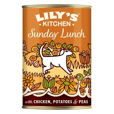 Lily's Kitchen Natural Adult Wet Dog Food Tin Sunday Lunch Grain-Free Recipe x 400g