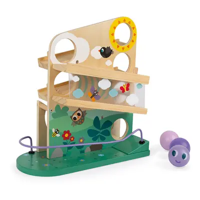 Janod Caterpillar Ball Track Kids Creative Montessori Wooden Toy