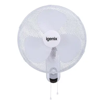 Igenix DF1656 Wall Fan, Inch, Speed, Quiet Operation, Adjustable Angle, White