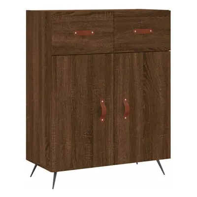 (brown oak) vidaXL Sideboard Storage Cabinet Side Cabinet Cupboard White Engineered Wood