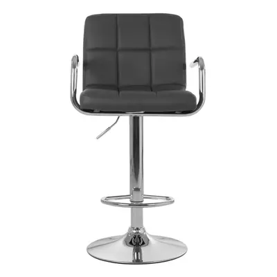 Premier Housewares Starz Grey Leather Effect Bar Chair