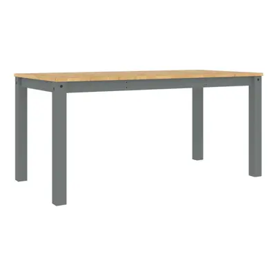 vidaXL Dining Table Dining Room Kitchen Dinner Table Grey Solid Wood Pine