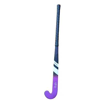 32 Inch Fiberglass Hockey Stick - BLACK/PURPLE - Standard Bow Comfort Grip Bat