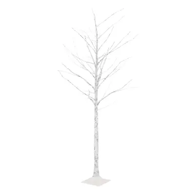 vidaXL LED White Birch Tree Warm White LEDs cm Christmas Tree Light