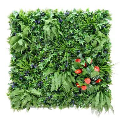 (Hedgerow) Artificial Plant Flower Living Wall Panels 1m x 1m