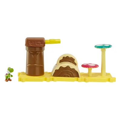 Nintendo Mario Bros Universe Micro Land Wave 1: Layer Cake Desert with Yoshi Playset, 3-Pack