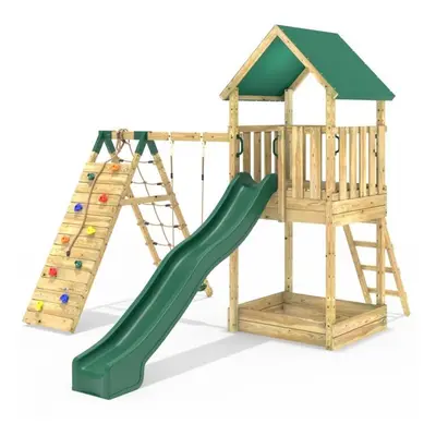 (Swing & Climb Wychwood) Rebo Modular Wooden Climbing Frame Adventure Playset