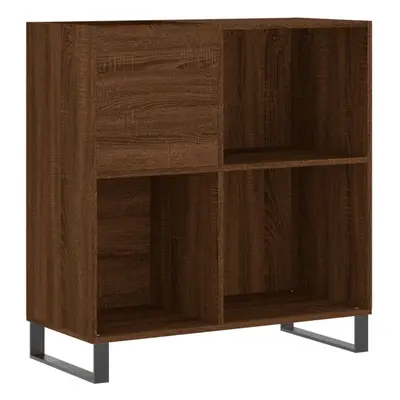 (brown oak) vidaXL Record Cabinet Record Storage Cabinet Sideboard White Engineered Wood