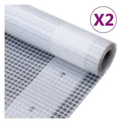 vidaXL 2x Leno Tarpaulins White Greenhouse Replacement Ground Sheet Leno Tarp