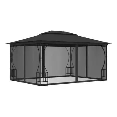 vidaXL Gazebo with Nets 300x400x265 cm Anthracite