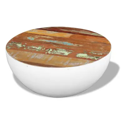 vidaXL Bowl Shaped Coffee Table Antique Decor Solid Reclaimed Wood 60x60x30 cm