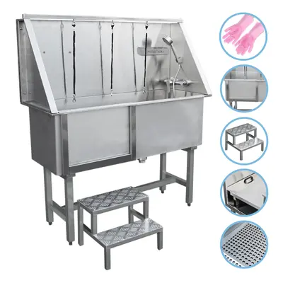 (400mm) Dog Grooming Bath Stainless Steel Pet Washing Station