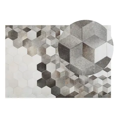 Cowhide Area Rug x cm Grey SASON