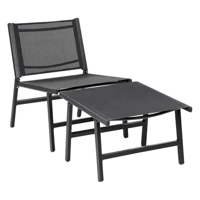 Garden Chair MARCEDDI Metal Black