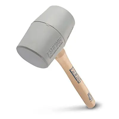 DH18N 18oz Deadhead Bounce Resistant Gray Rubber Mallet with Hickory Handle and Soft Face