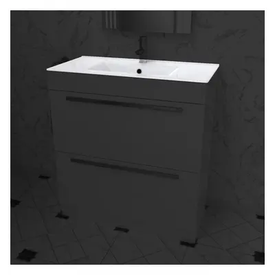 Nes Home 800mm Modern White Slim Ceramic Inset Basin