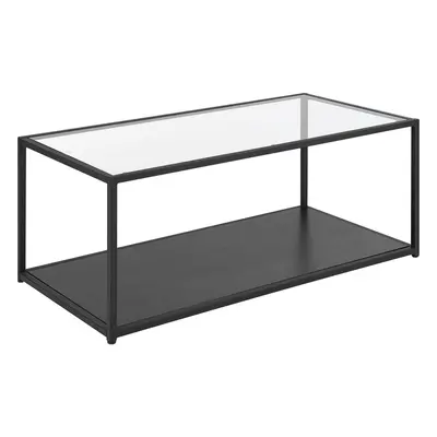 Glass Top Coffee Table Black MEDORA