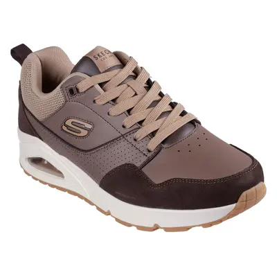 (8 UK, Brown) Skechers Womens/Ladies Uno Retro One Leather Trainers