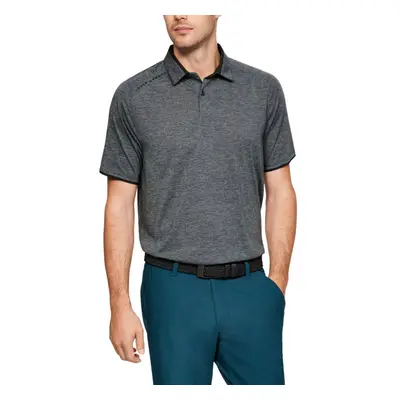 (S, Black) Under Armour Mens Tour Tips Fast Drying Stretch Polo Shirt