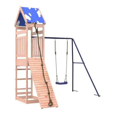 (solid douglas wood) vidaXL Outdoor Playset Garden Playhouse Kids Playground Impregnated Wood Pi