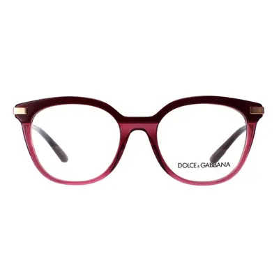 Dolce & Gabbana Glasses Frames DG3346 Bordeaux Transparent Pink Gold