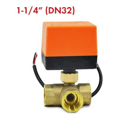 (1 Inch) 1/2" 3/4" 1" Motorized Electric Brass Way Ball Valves Female Wire AC 220V Full Port T T