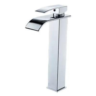 (30cm) Waterfall Plating Bathroom Basin Faucet Single Lever Hole Hot And Cold Washing Tap