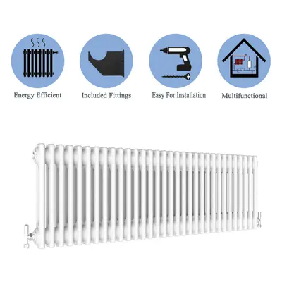 (White, 300*1460mm) Cast Iron Style Radiators