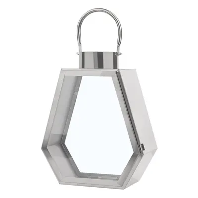 Steel Candle Lantern cm Silver CORSICA