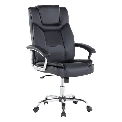 Executive Chair Faux Leather Black ADVANCE