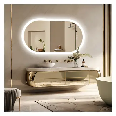 500x1000mm Oval Wall Mounted Led Bathroom Vanity Mirror with Backlight