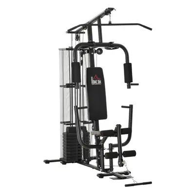 HOMCOM Multifunction Home Gym Weight Training Station Machine Black