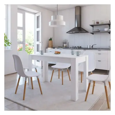 Dining Table White 120x60x76 cm Chipboard