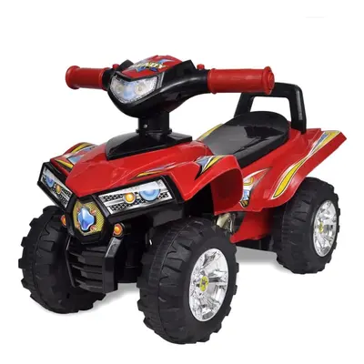 vidaXL Children's Ride-on Quad with Sound and Light Red Kid Riding Toy Vehicle