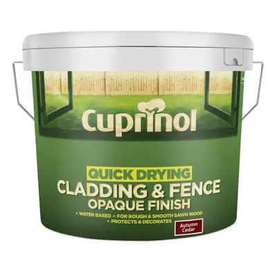 (Autumn Cedar) Cuprinol Quick Drying Cladding & Fence Opaque 10L