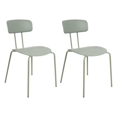 Set of Dining Chairs SIBLEY Light Green