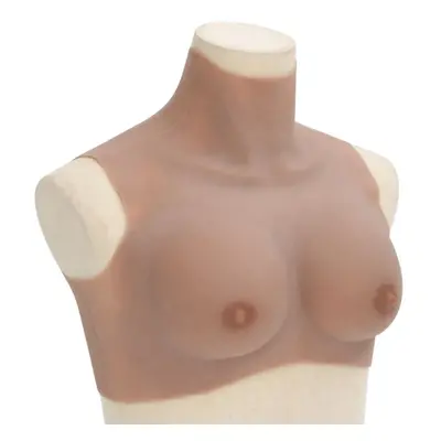 (tan, b/ cotton) vidaXL SiliconeÂ BreastplateÂ for Crossdressers Fake Breast Forms Tan H Cup