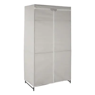 Premier Housewares Grey and White Fabric Wardrobe with Shelf