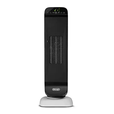 De'Longhi Ceramic Tower Fan Heater with Power Levels, Remote Control, 24H Timer, Eco Function, S