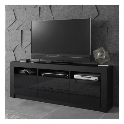 TV Unit 160cm Creative Furniture - Black Gloss Doors