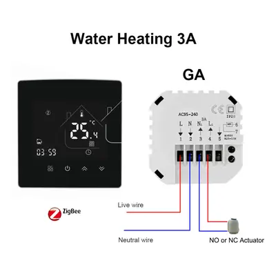 (ZigBee-3A-Water Heating) Electric Floor Heating Room Thermostat Water Gas Boiler Smart WiFi / I