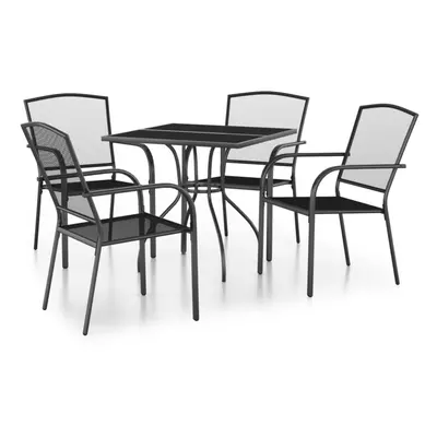 (80 cm table length/ piece) vidaXL Garden Dining Set Outdoor Table and Chair Armchairs Anthracit