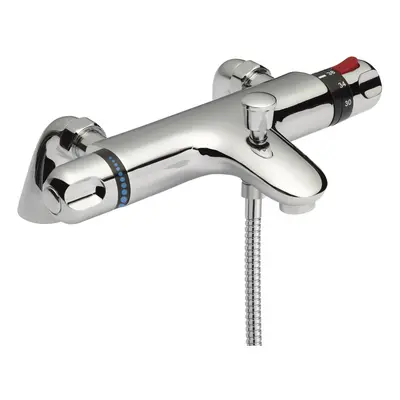 Chrome Thermostatic Deck Mounted Bath Shower Mixer Bar Valve Tap