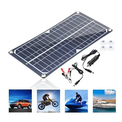 100W 18V Monocrystalline Solar Panel Dual USB Portable Battery Charger Car RV Boat Portable Char