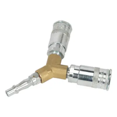 Twin Vertex Slim Coupling Bodies Y-Adaptor - Split Air Supply - Air Tool