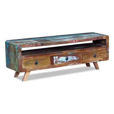 vidaXL TV Media Cabinet Stand with Drawers Solid Reclaimed Recycled Wood